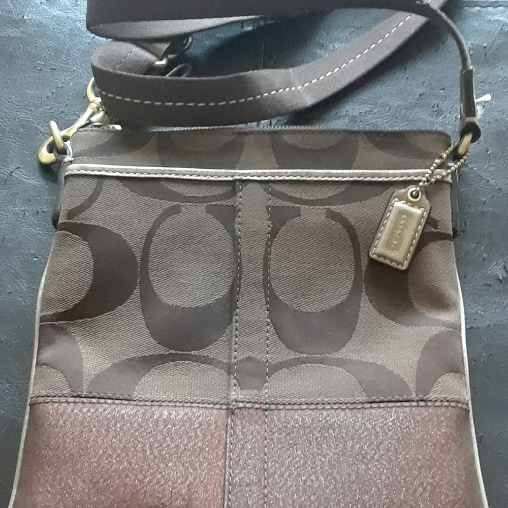 Coach Brown & Tan Crossbody Messenger